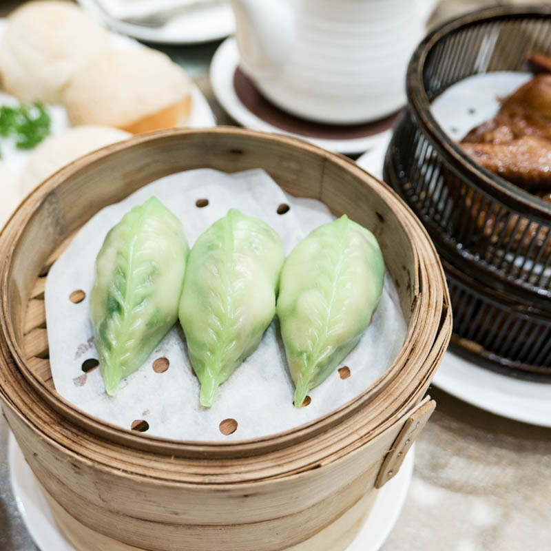 Yue Restaurant 鮑粵軒 Richmond | Steamed Prawn and Spinach 柳葉鮮蝦菠菜餃