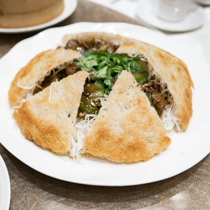 Yue Restaurant 鮑粵軒 Richmond | Pan Fried Vermicelli with Beef and Bitter Melon with Black Bean Sauce 豉汁涼瓜牛肉煎米粉 