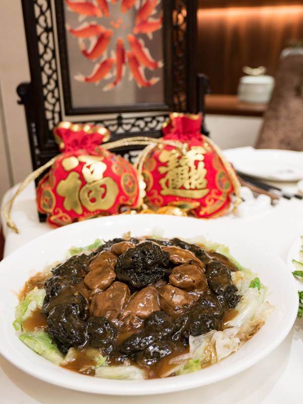 Yue Restaurant 鮑粵軒 Richmond | Braised Dried Oysters and Dried Black Moss in Bean Sauce 發財好市