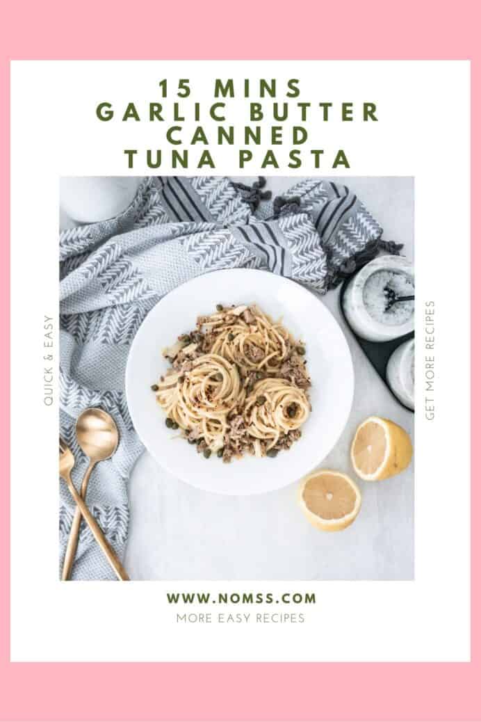 15 MINS TUNA PASTA garlic butter canned tuna pasta spaghetti recipe