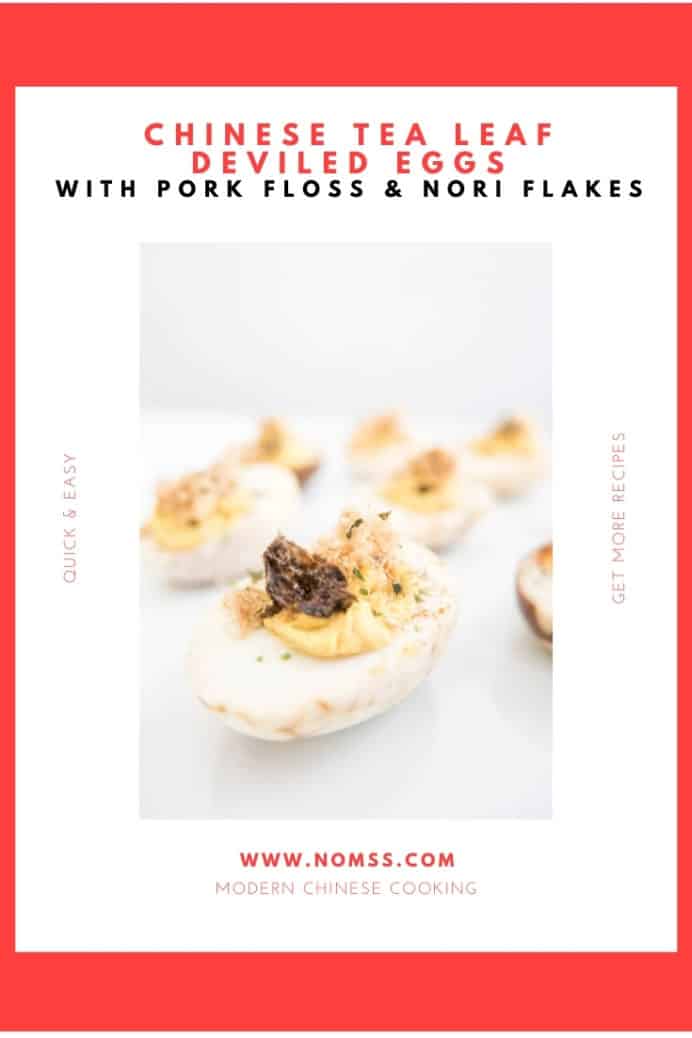 Chinese Deviled Eggs with Pork Floss and Nori Seaweed Flakes