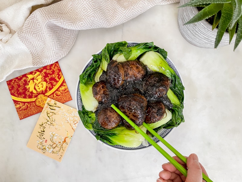 INSTANT POT BRAISED CHINESE MUSHROOM 髮菜炆冬菇食譜