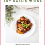 12 minute Air Fryer Soy Garlic Wings