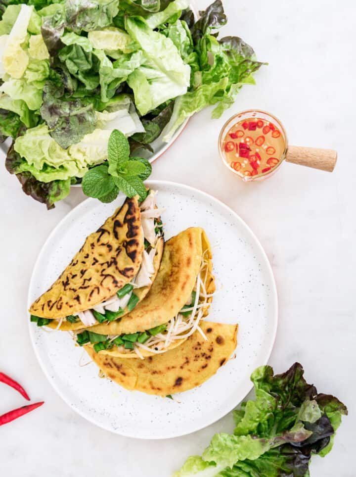 Bánh Xèo Recipe - Egg-Free Crispy Vietnamese Pancake Crepe