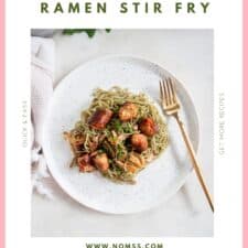Vegan Breakfast Sausage Spicy Ramen Stir Fry