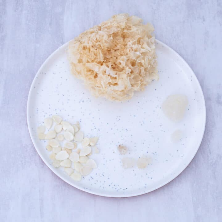 Chinese Papaya Dessert with Snow Fungus (easy) 木瓜雪耳糖水