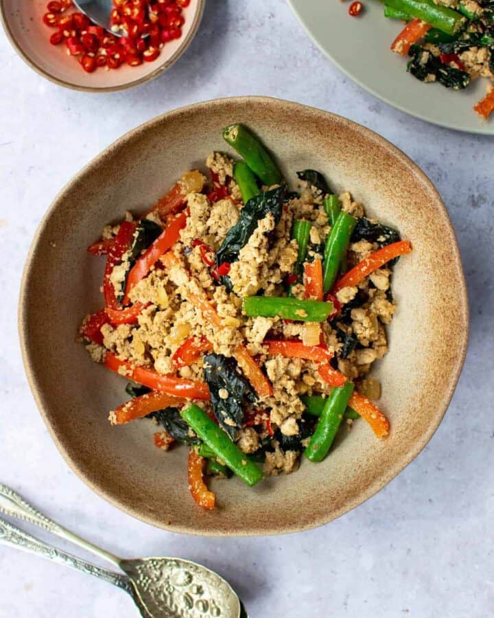 Thai Basil Tofu Stir Fry In 15 Minutes