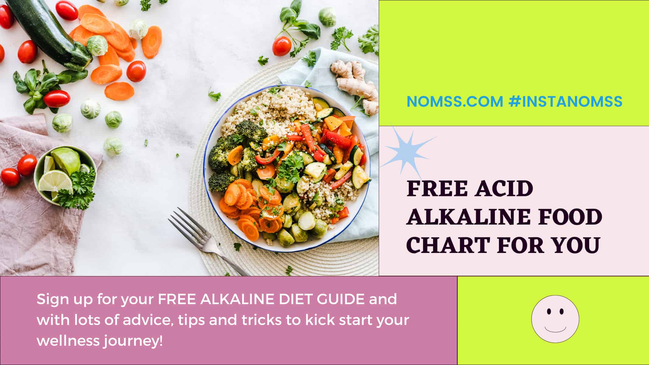 ACID ALKALINE DIET FOOD LIST NEWSLETTER SIGH UP BANNER