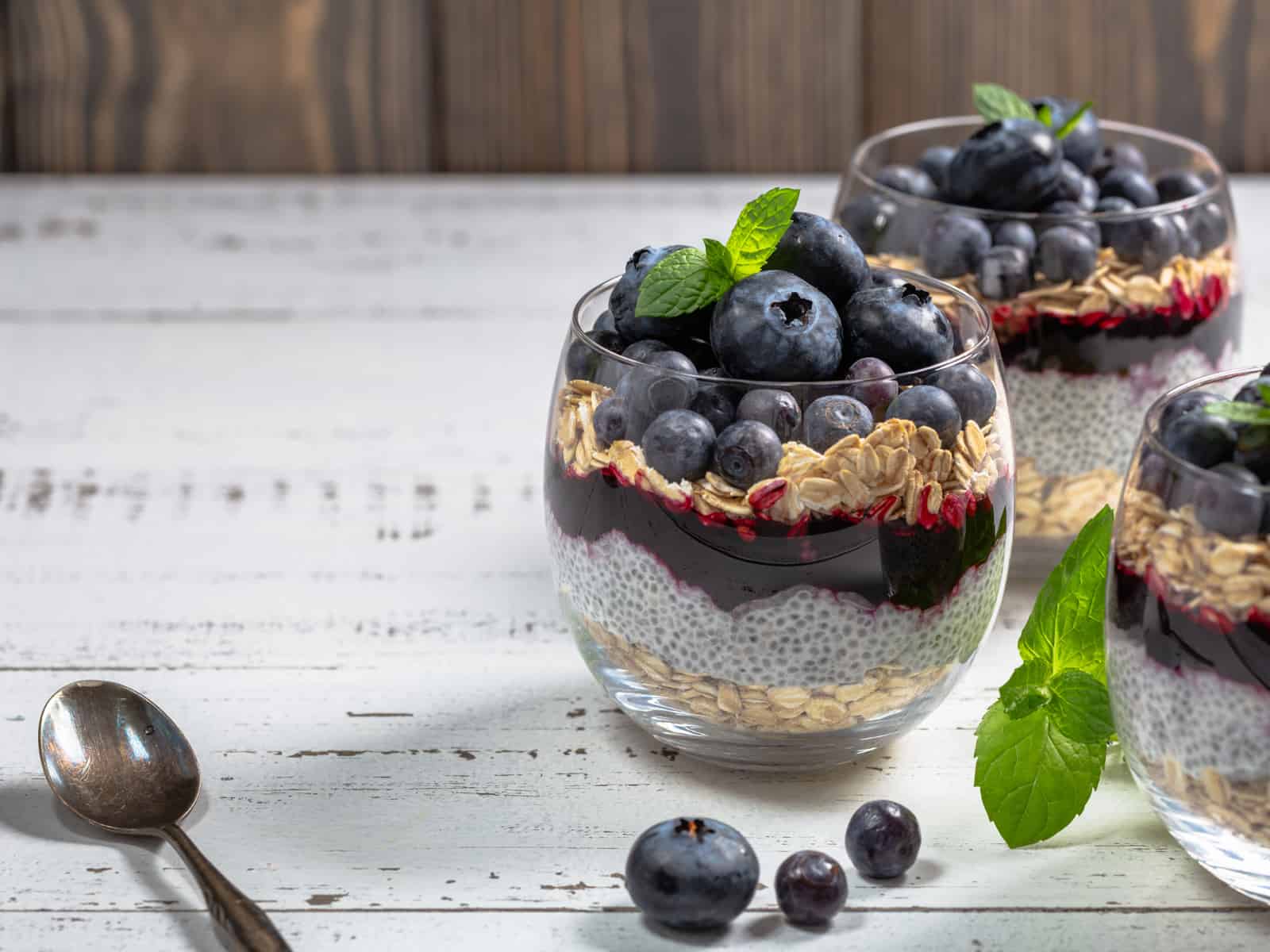 Blueberry Chia Pudding with Oat Milk