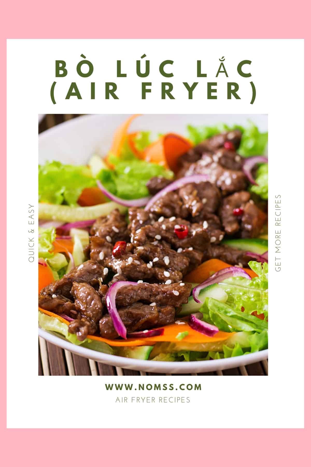 Vietnamese Shaking Beef Air Fryer Bo Luc Lac Nomss