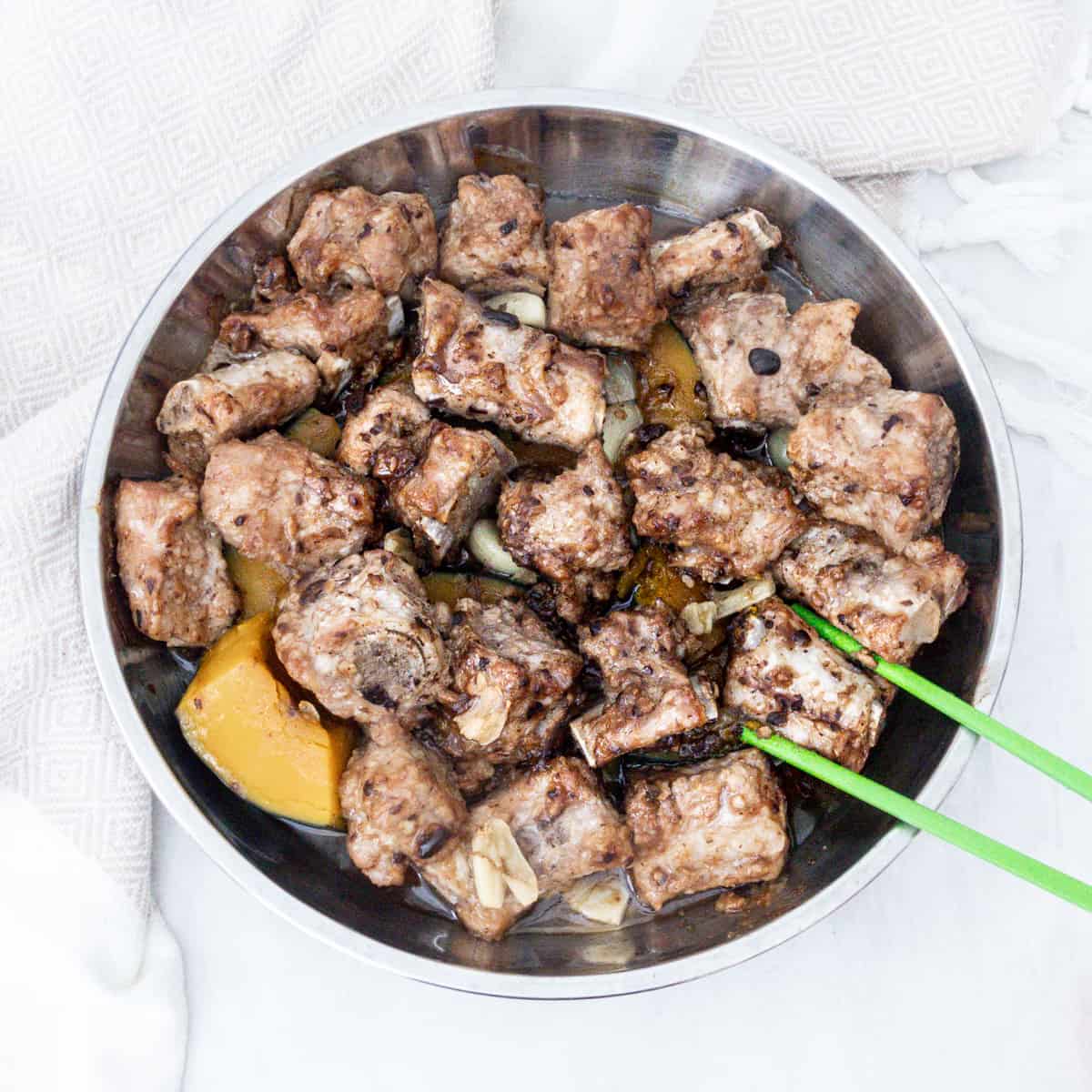Chinese Steamed Pork Ribs with Kabocha Squash 豉汁南瓜蒸排骨