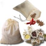 Reusable Drawstring Cotton Soup Bags, Straining Herbs Cheesecloth Bags