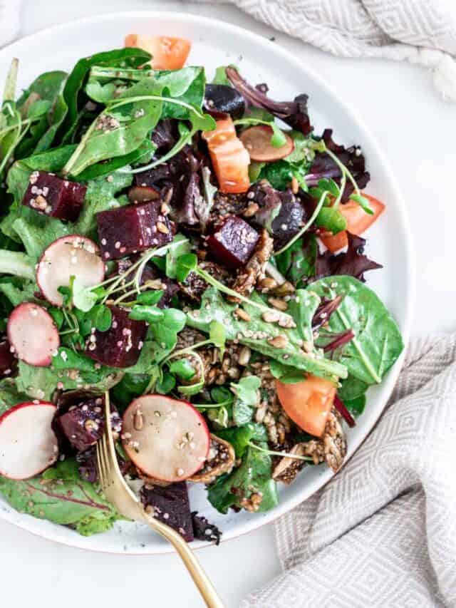 BEST Roasted Beets Dried Figs Tomato Salad