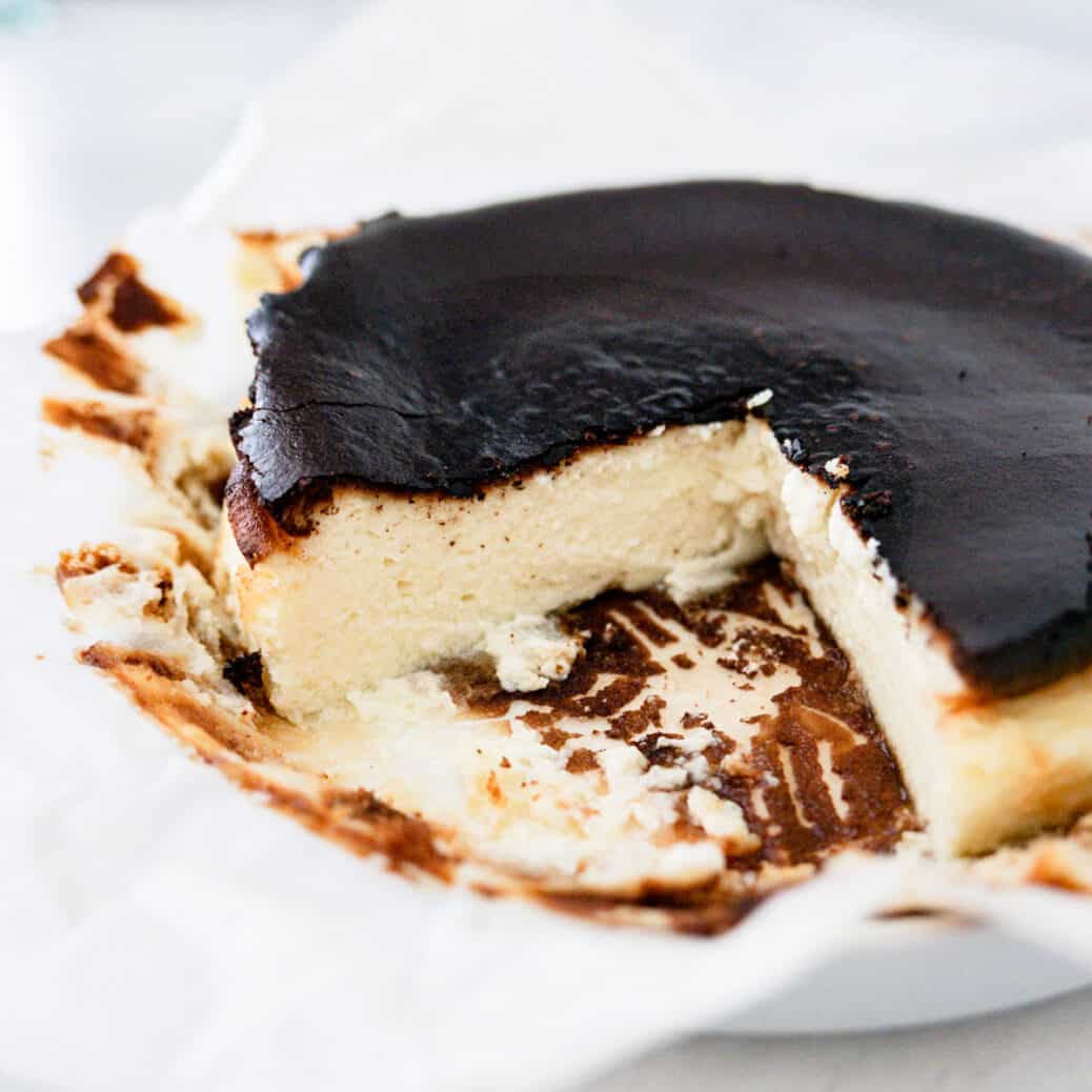 Easy Air Fryer Basque Burnt Cheesecake バスクチーズケーキ