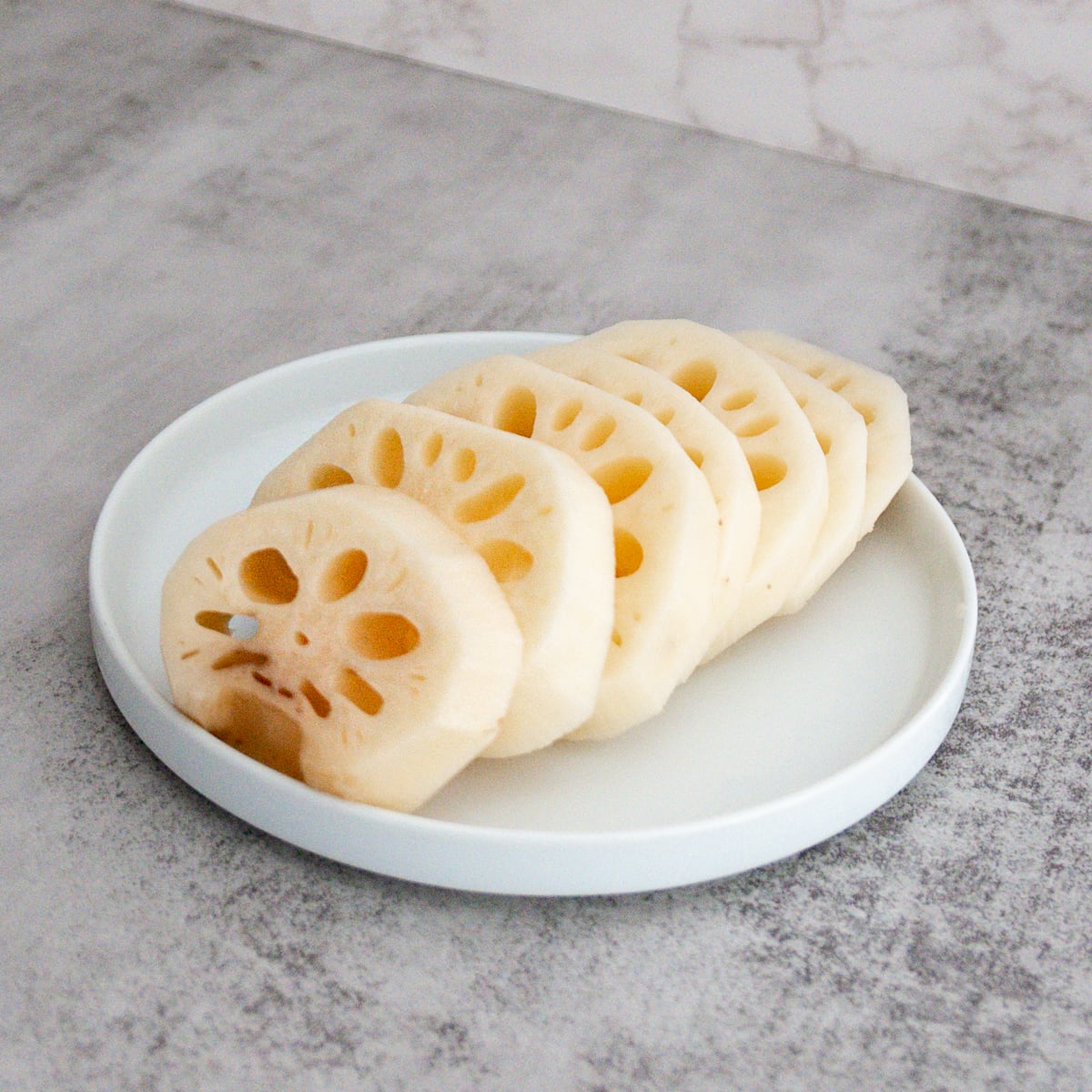 raw Lotus Roots sliced