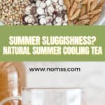 San Fu Period soup ingredients - adzuki beans, Job's tears, Poria mushroom and Mai Dong arranged on wooden table