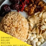 Autumn dryness relief TCM lotus seed lily snow fungus dessert in ceramic bowl for seasonal wellness