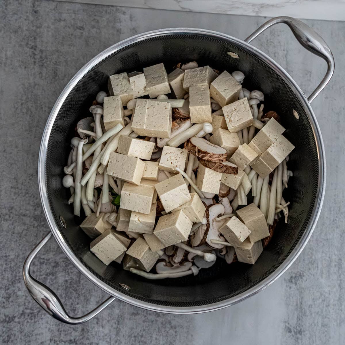 Easy weeknight Japanese miso soup in hexclad pot
