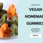 Colourful vegan fruit gummies in green orange and red from real vegetable juice on white background