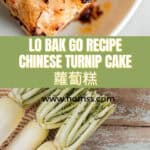 Lo bak go Chinese turnip cake batch cooked and sliced for weekly meal prep