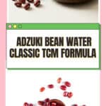 Dried 赤小豆 adzuki beans on a wooden board, the medicinal red bean variety used in TCM red bean water recipe nomss.com