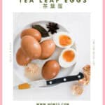 Three-method collage showing Chinese tea leaf eggs cooked stovetop, sous vide, and in the Instant Pot, with text overlay reading how to make marbled tea eggs at home.