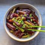 Doubanjiang sauce cooked eggplant stir fry