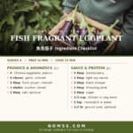 Fish Fragrant Eggplant Recipe stir fry ingredient shopping list
