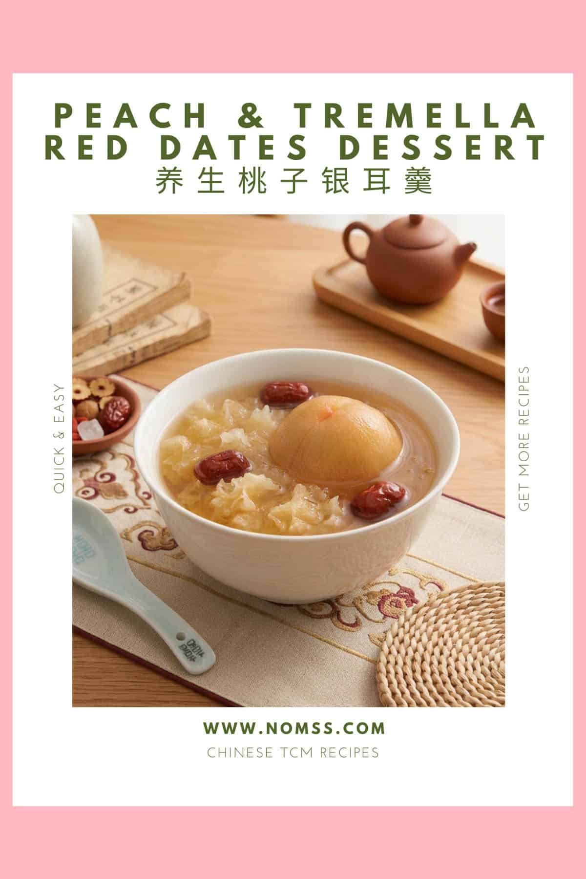 Fresh Okanagan yellow peaches sliced into wedges on wooden board for Chinese dessert soup